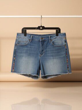 Seven 7 Premium Brand Denim 5" Shorts, Size 14